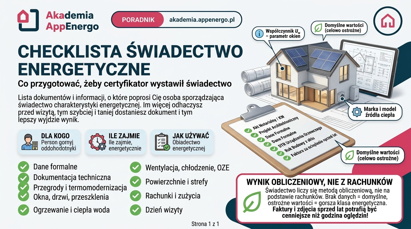 Podgląd: Co przygotować, żeby
certyfikator wystawił
świadectwo - praktyczna checklista dla Klienta